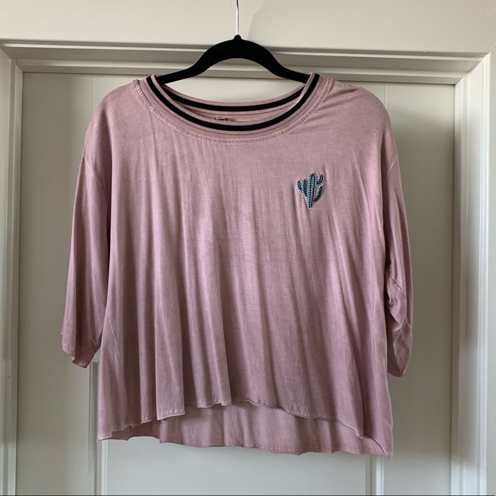 POL Mauve Cactus Crop Top